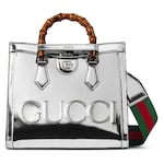 silver metallic leather