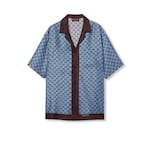 burgundy and light blue