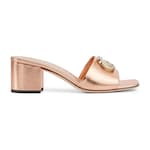 Zapato salón plataforma Doble G cristal mujer
