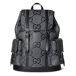grey and black GG leather
