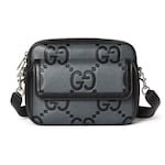 grey and black GG leather