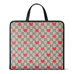 Children's printed GG tote bag in beige and blue Supreme | GUCCI® US