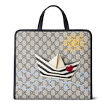 Borsa shopping bambino in tessuto GG stampato