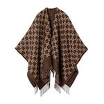 ★新作★GUCCI グッチ GG JACQUARD WOOL CAPE 8178313G200 GG wool jacquard cape in brown and beige | GUCCI® US