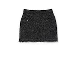 Lamé and viscose mini skirt