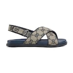 lona beige y azul