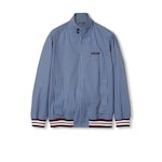 Gingham cotton jacket with embroidery