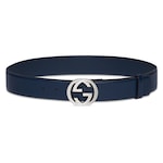 dark blue leather