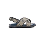 beigefarbener und blauer Canvas