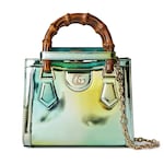 green and multicolor leather