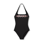 Sparkling jersey swimsuit with print