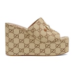 beige and dark brown GG canvas