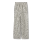 Floral lace lamé pants