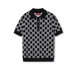 Reversible GG wool jacquard polo shirt