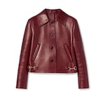 Leather jacket with Horsebit detail