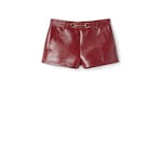 Short en cuir avec détail Mors