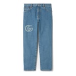 Pantalones de mezclilla con Doble G grabado con láser