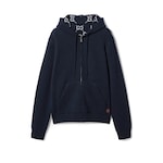 Reversible GG wool hooded zip jacket