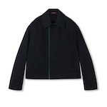 Giacca in gabardina di cotone con logo in rilievo
