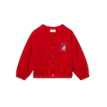 Children's embroidered cotton cardigan