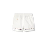 Shorts neonato ricamati in cotone
