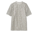 Top de lamé con encaje floral