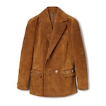 GG suede double-breasted jacket