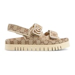 beige and dark brown GG canvas