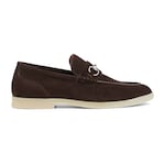 dark brown suede