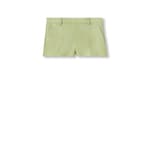 Embossed leather shorts