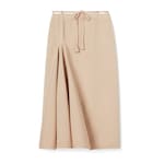 Cotton linen skirt with pleats