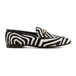 black and white calf hair