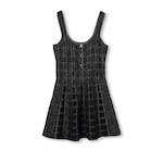 Wool and lamé check jacquard dress