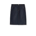 Mid-length denim skirt