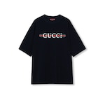 GUCCI ネイビー Tシャツ Sサイズ Cotton jersey T-shirt with print in dark blue | GUCCI® US