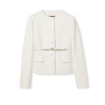 Cotton bouclé belted jacket