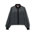 Chemise en mousseline de soie crépon à imprimé