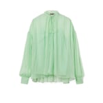 Silk chiffon creponne top