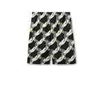 Printed silk twill shorts