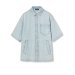 Lasered denim shirt