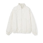 Cotton wool fil coupé zip jacket