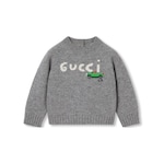 Baby wool sweater with embroidery