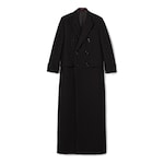 GG silk wool crêpe double-breasted coat