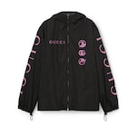 Printed technical poplin jacket