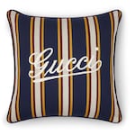 Cuscino in jacquard di cotone a righe misura piccola