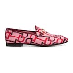 Women's Gucci Jordaan loafer in beige and ebony GG canvas Women's Gucci Jordaan loafer in beige and ebony GG canvas