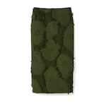 Cotton wool blend mid-length skirt