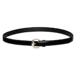 Thin belt with metal bamboo buckle