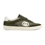 dark green canvas and suede