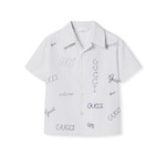 Children's embroidered muslin shirt